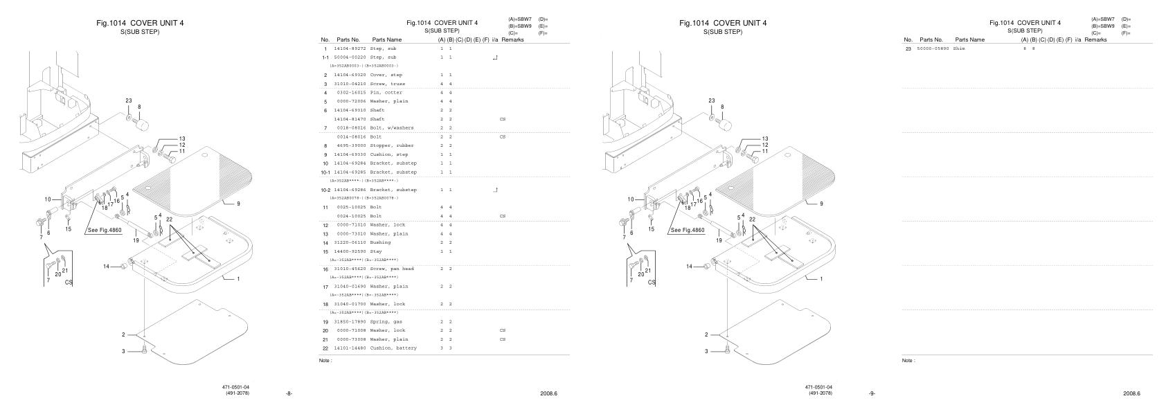 Nichiyu Forklift SBW 70 Parts Manual 1
