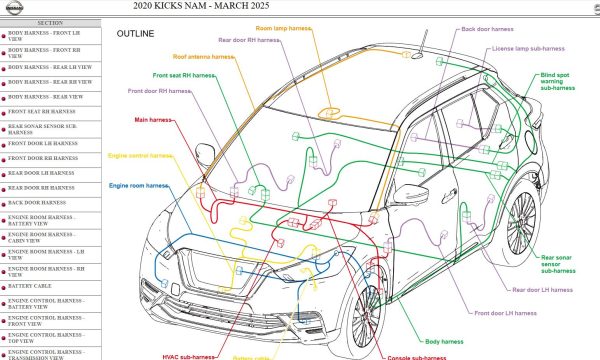 Nissan KICKS P15 2020 March 2025 Service Manual Wiring Diagrams 2