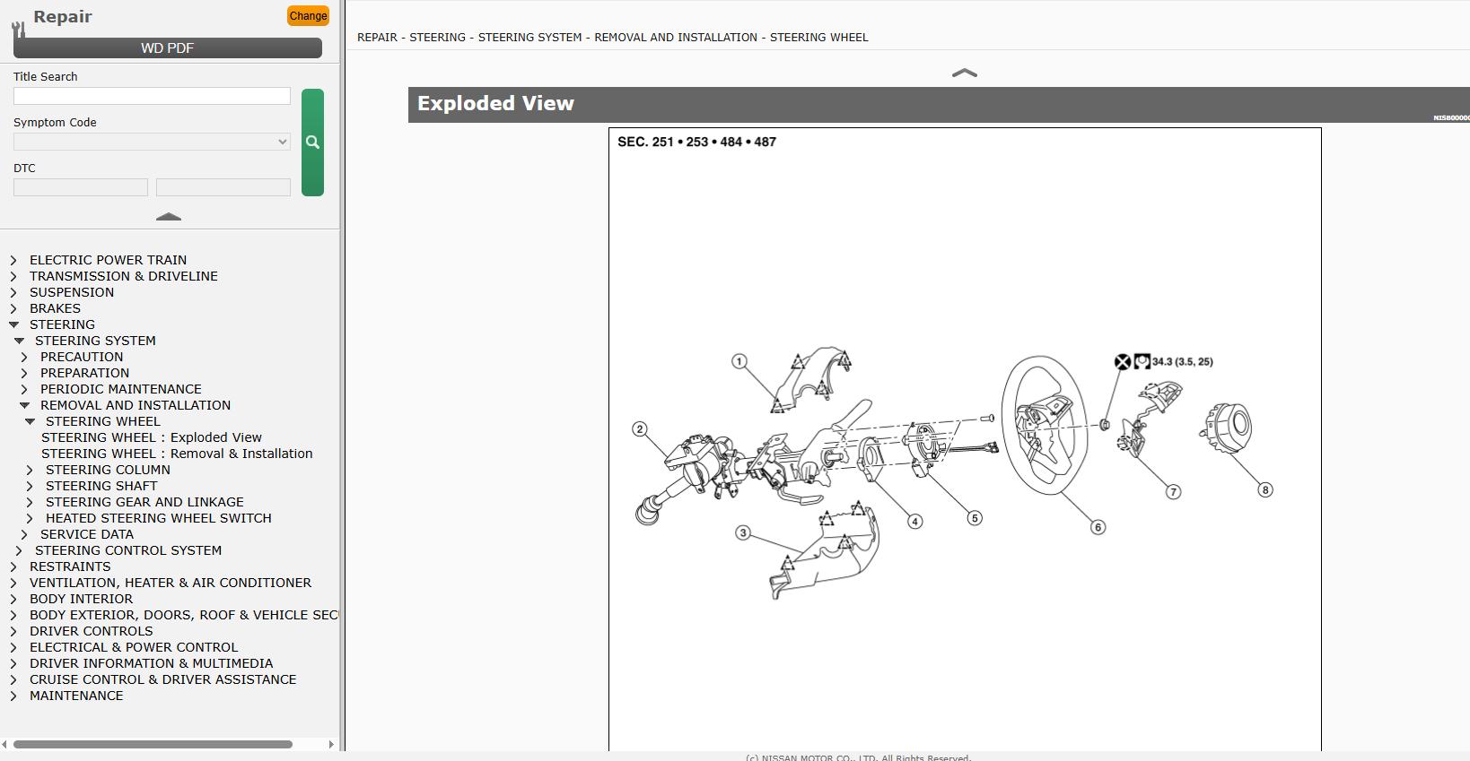 Nissan LEAF ZE1 2018 February 2022 Service Manual Wiring Diagrams 1
