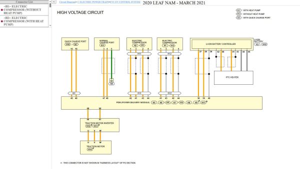 Nissan LEAF ZE1 2020 September 2024 Service Manual Wiring Diagrams 3