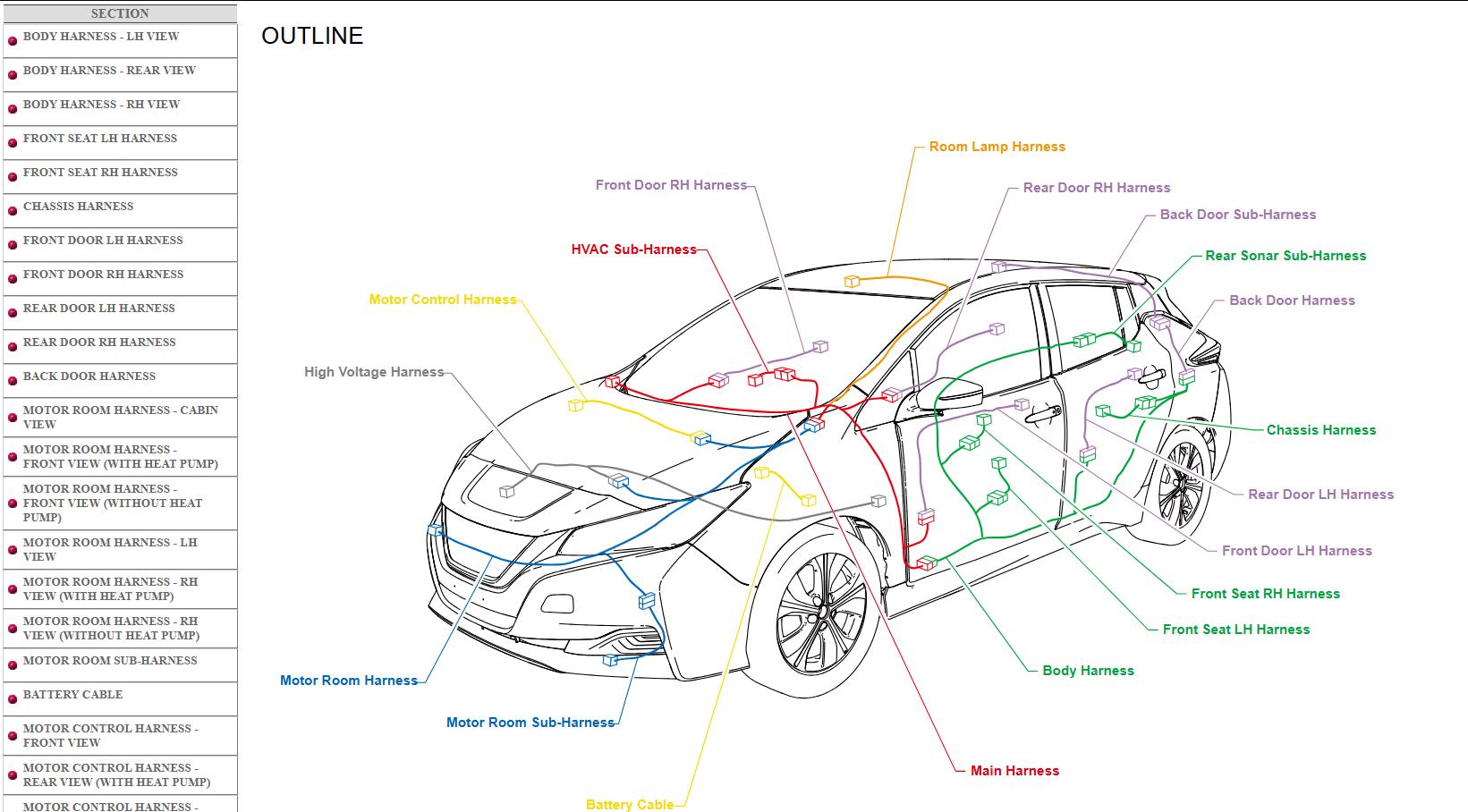 Nissan LEAF ZE1 2023 June 2024 Service Manual Wiring Diagrams 2