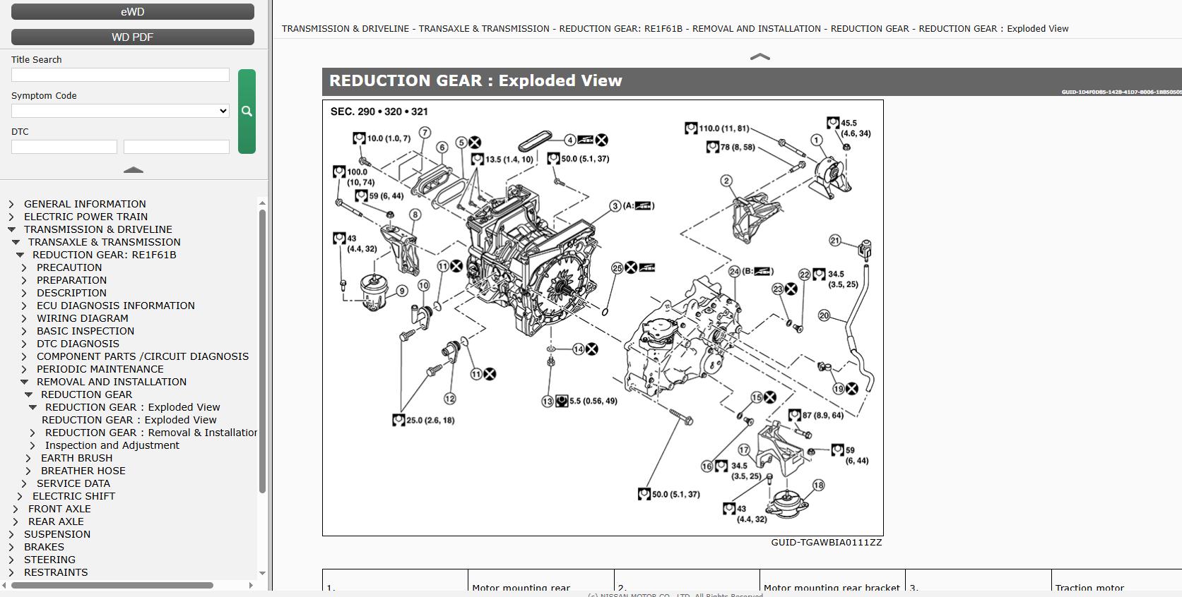 Nissan LEAF ZE1 May 2024 Service Manual Wiring Diagrams 1