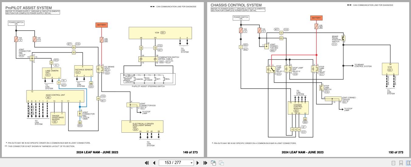 Nissan LEAF ZE1 May 2024 Wiring Diagrams 2