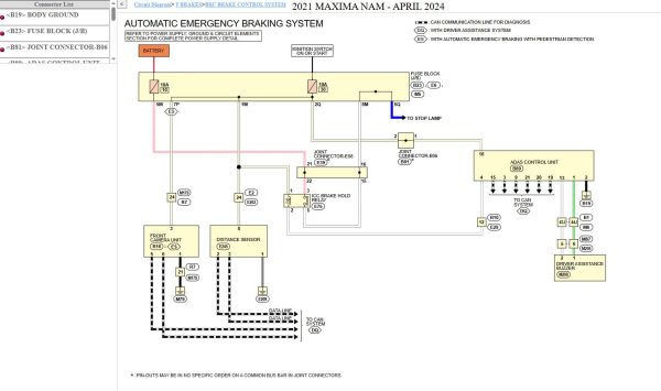 Nissan MAXIMA A36 2021 April 2024 Service Manual Wiring Diagrams 3