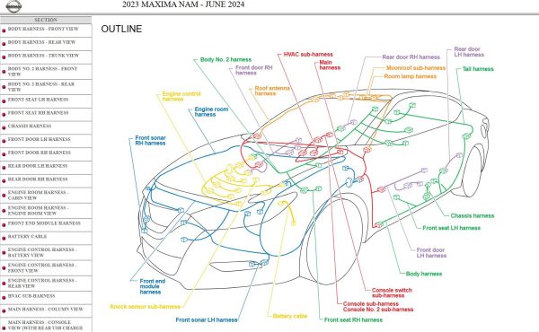 Nissan MAXIMA A36 2023 June 2024 Service Manual Wiring Diagrams 2
