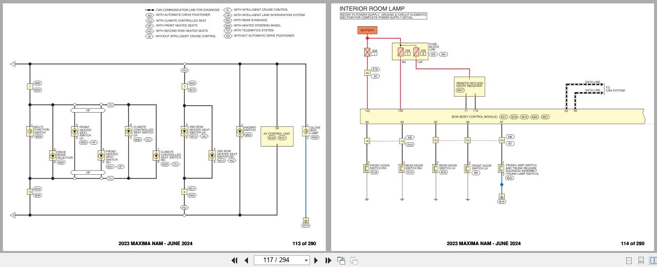 Nissan MAXIMA A36 2023 June 2024 Wiring Diagrams 2