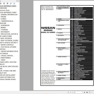 Nissan Murano Z52 2016 Workshop Manual 1