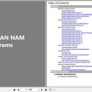 Nissan VERSA SEDAN N17 2018 December 2023 Wiring Diagrams 1