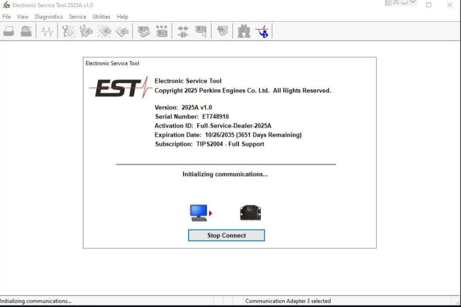 PERKINS EST 2025a Diagnostic Program Remote 1