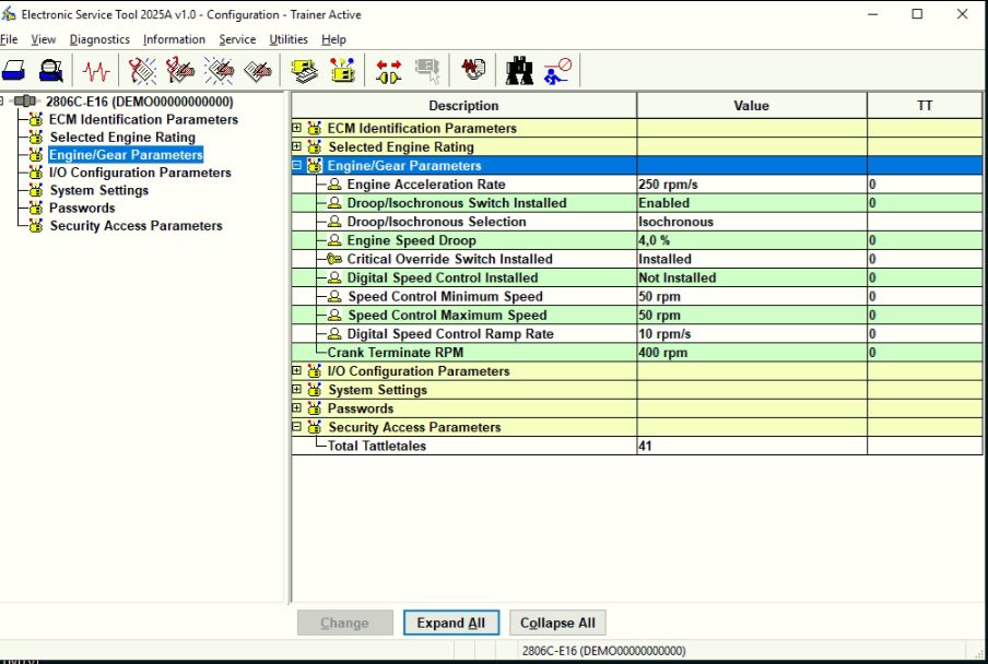 PERKINS EST 2025a Diagnostic Program Remote 6