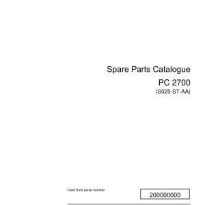 Palfinger Crane PC 2700 S025 ST AA Spare Parts Catalog 1