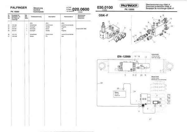 Palfinger Crane PK 10000 Spare Parts Catalog 2