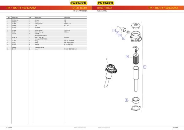 Palfinger Crane PK 11001 S106 EK A Spare Parts Catalog 2
