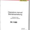 Palfinger Crane PK 11080 Operators Manual 1