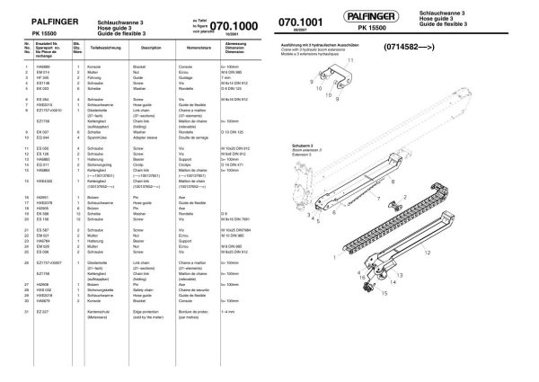 Palfinger Crane PK 15500 JI Spare Parts Catalog 2
