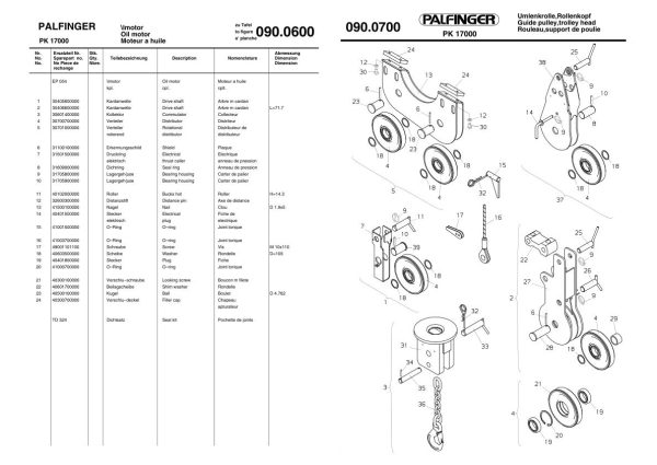 Palfinger Crane PK 17000 JI 1661 Spare Parts Catalog 2