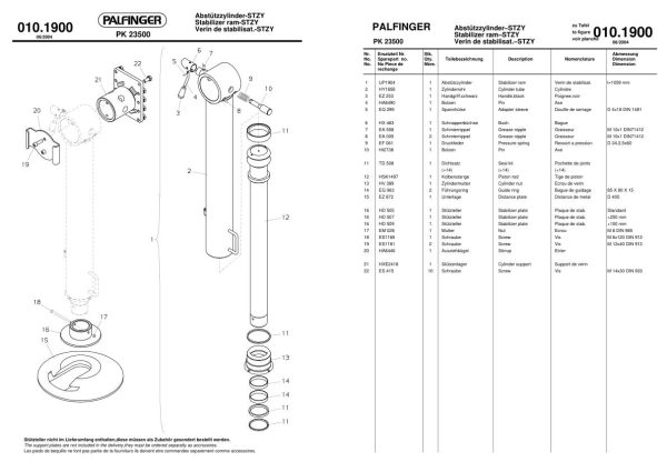 Palfinger Crane PK 23500 Spare Parts Catalog 2