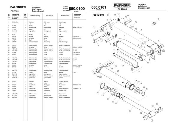 Palfinger Crane PK 27000 2514 Spare Parts Catalog 2