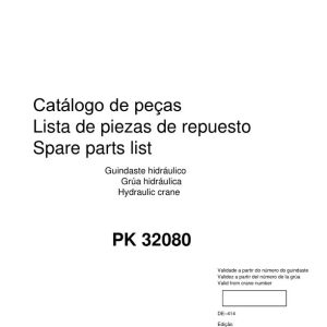 Palfinger Crane PK 32080 Spare Parts Catalog 1