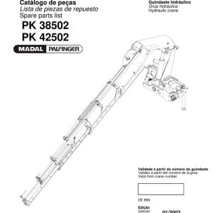 Palfinger Crane PK 38502 PK 42502 Spare Parts Catalog 1