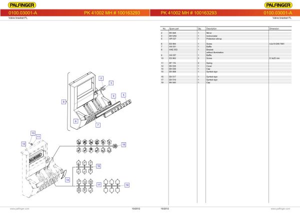 Palfinger Crane PK 41002 MH S410 SK E Spare Parts Catalog 100163293 2