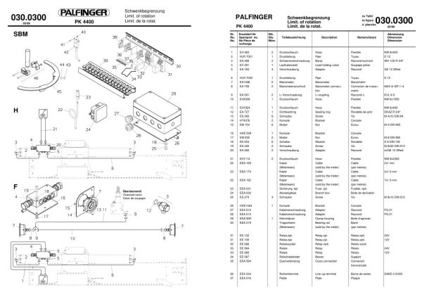 Palfinger Crane PK 4400 JI 0401 Spare Parts Catalog 2