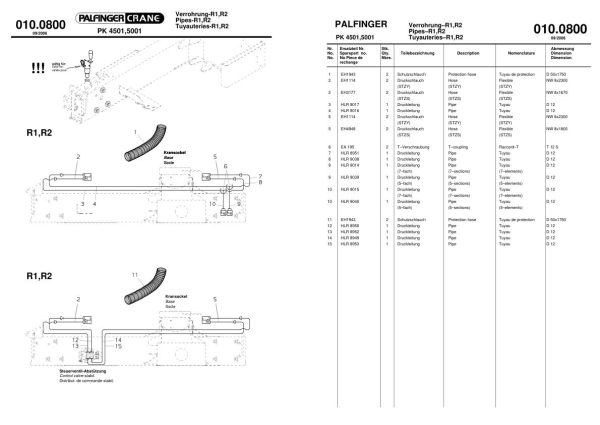 Palfinger Crane PK 4501 PK 5001 Spare Parts Catalog 2