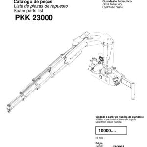 Palfinger Crane PKK 23000 Spare Parts Catalog 1