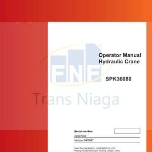 Palfinger Crane SPK 36080 Operator Manual 1