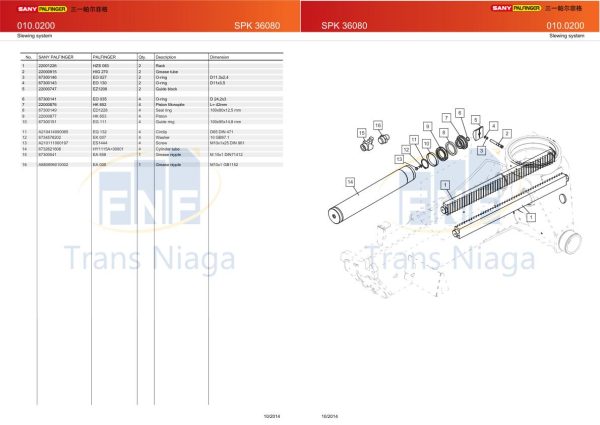 Palfinger Crane SPK 36080 Spare Parts Catalog 2