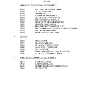 Palfinger Getman Crane Truck A 64 Operating and Maintenance Manual 1
