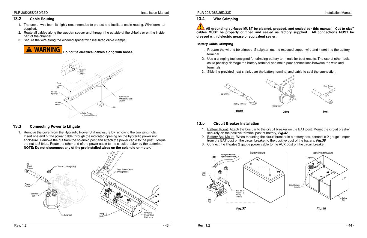 Palfinger Liftgates PLR 20S 25S 25D 33D Installation Manual 2