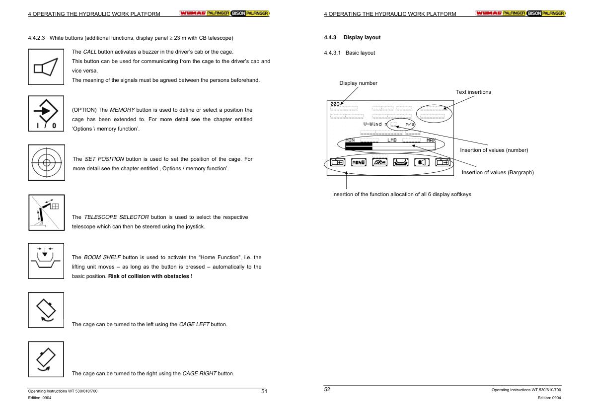 Palfinger Platforms WT 530 WT 610 WT 700 Operating Maintenance Instructions 2