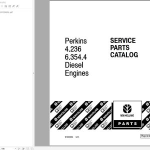 Perkins Engine 4.236 6.354.4 Parts Catalog 87039034 2