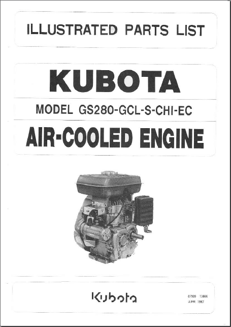 Request Kubota Air Cooled Engine Parts Catalog PDF 4