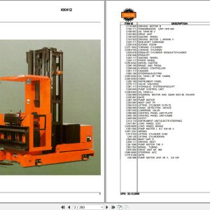 Rocla Narrow Aisle Forklift KKH12 Parts Catalog 2009 1