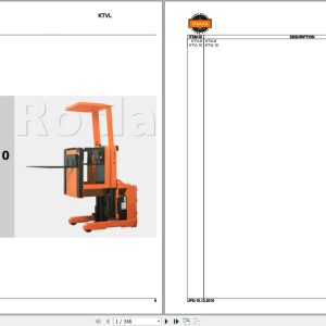Rocla Order Pickers KTVL 8 KTVL 10 Parts Catalog 2010 1