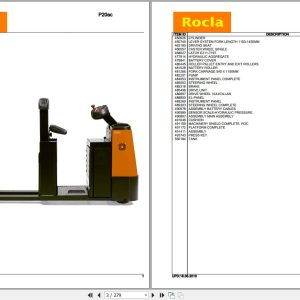Rocla Order Pickers P20ac PD20ac PDF10ac PF10ac Parts Catalog 2010 1