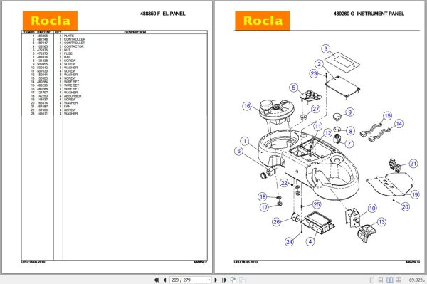 Rocla Order Pickers P20ac PD20ac PDF10ac PF10ac Parts Catalog 2010 3