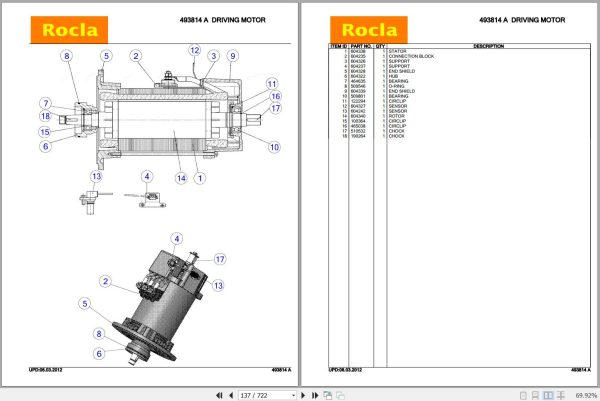 Rocla Order Pickers PHS10 PHX10 Parts Catalog 2012 2