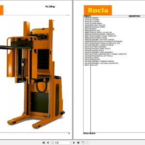 Rocla Order Pickers PL10ac PL10Fac PL10Vac Parts Catalog 2010 1