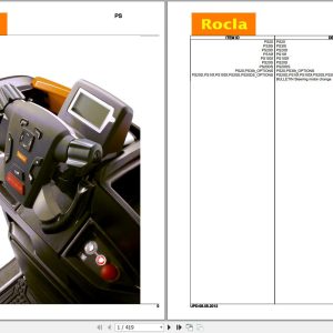 Rocla Order Pickers PS20 PS30t PS20D PS10f PS10Df PS20S PS20DS Parts Catalog 2012 1