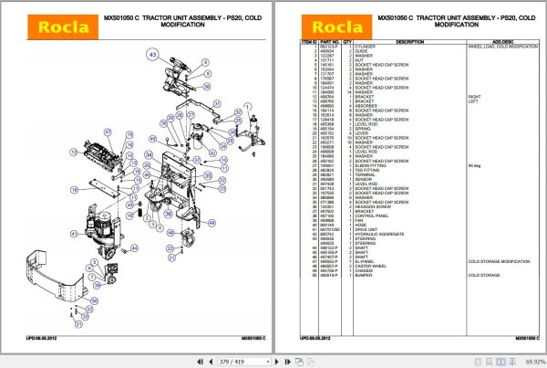 Rocla Order Pickers PS20 PS30t PS20D PS10f PS10Df PS20S PS20DS Parts Catalog 2012 3