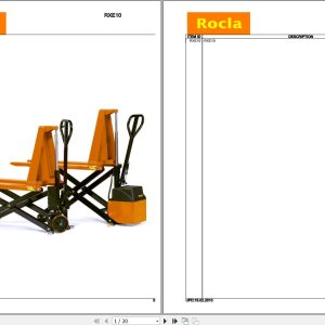 Rocla Pallet Trucks RXE10 Parts Catalog 2010 1