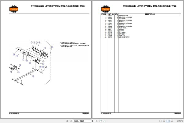 Rocla Pallet Trucks TP20 TP20o Parts Catalog 2010 3