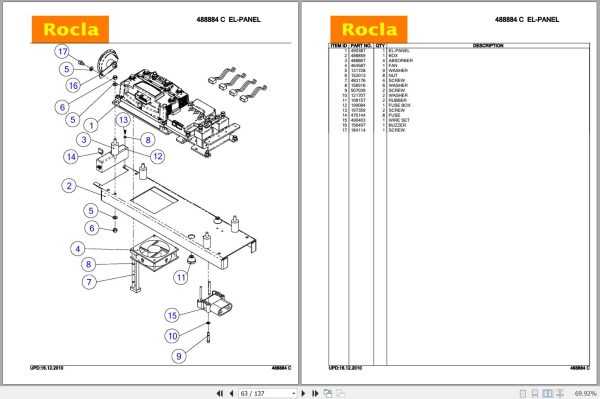 Rocla Pallet Trucks TS20ac Parts Catalog 2010 2