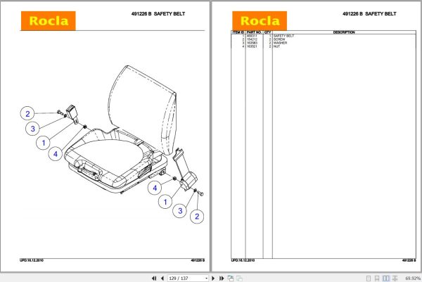 Rocla Pallet Trucks TS20ac Parts Catalog 2010 3