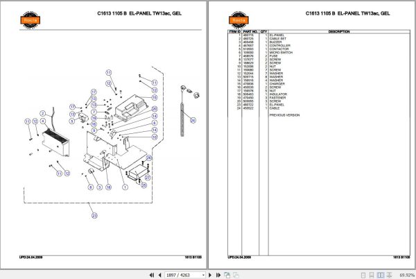 Rocla Pallet Trucks TW13ac TW16ac TW20ac Parts Catalog 2009 2