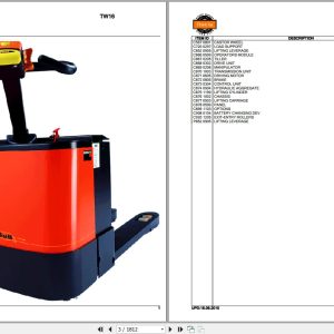 Rocla Pallet Trucks TW16 TW20 Parts Catalog 2010 1