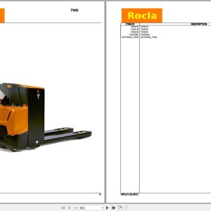 Rocla Pallet Trucks TWS16 TWS18 TWS20 TWS20SE Parts Catalog 2012 1